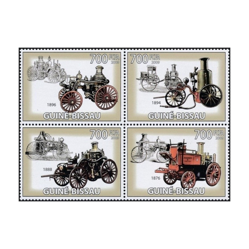 Guinea-Bissau stamps (2009) for sale. Vintage firefighting apparatus