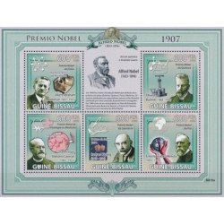 Bisau Gvinėjos pašto ženklai (2009). Nobel premijos laureatai 1907 m.
