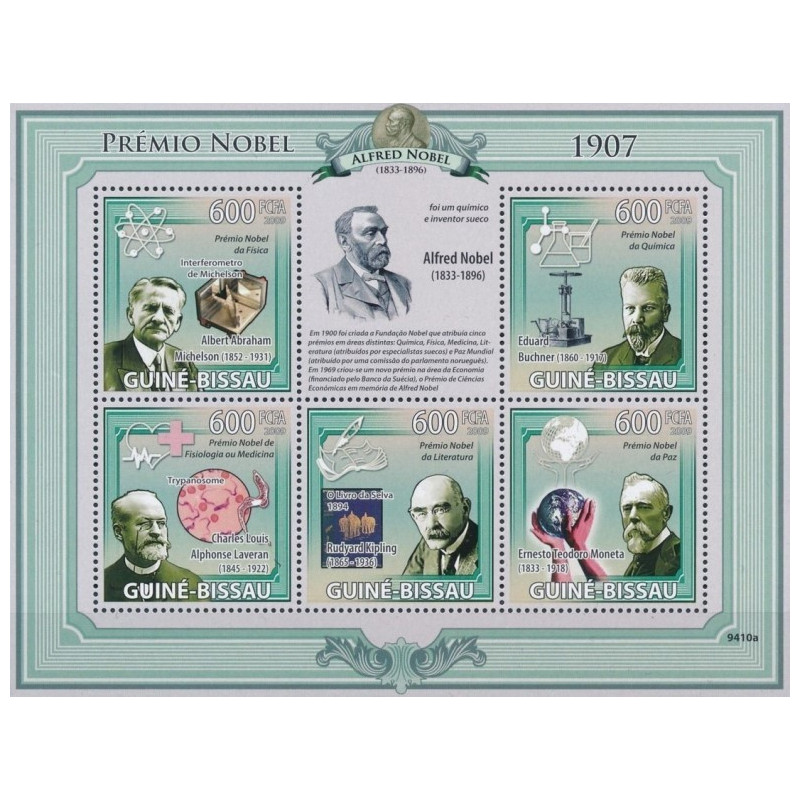 Guinea-Bissau stamps (2009) for sale. Nobel Prize laureates 1907