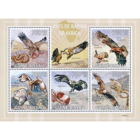 Guinea-Bissau stamps (2009) for sale. African birds of prey