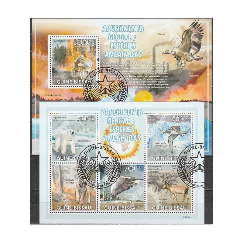 Guinea-Bissau stamps (2009) for sale. Global warming effect
