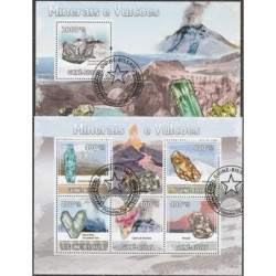 Bisau Gvinėjos pašto ženklai (2009). Mineralai ir vulkanai