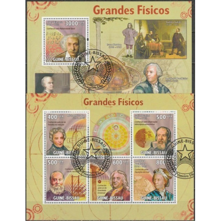 Bisau Gvinėjos pašto ženklai (2009). Garsūs fizikai