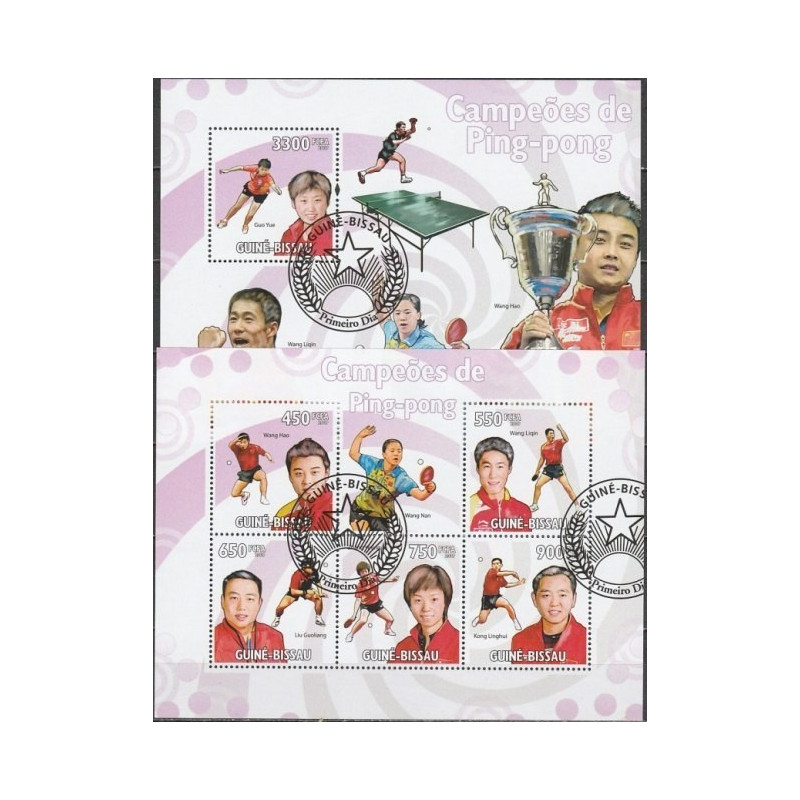 Bisau Gvinėjos pašto ženklai (2009). Stalo teniso čempionai