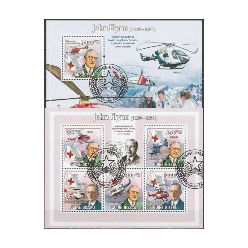 Bisau Gvinėjos pašto ženklai (2009). Medicinos aviacija