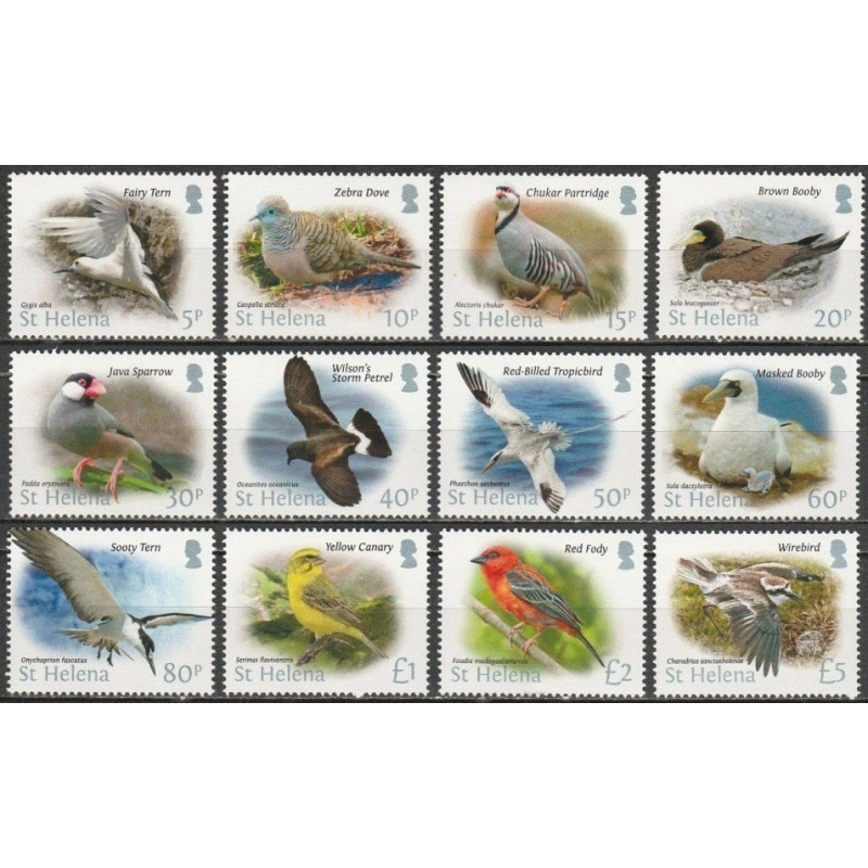 Saint Helena stamps (2015) for sale. Birds (definitive issue of 12 stamps)
