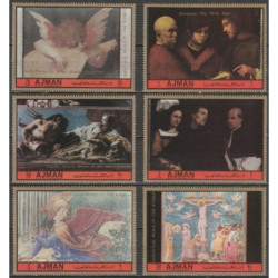 Adžmano pašto ženklai (1972). Italijos dailininkų paveikslai