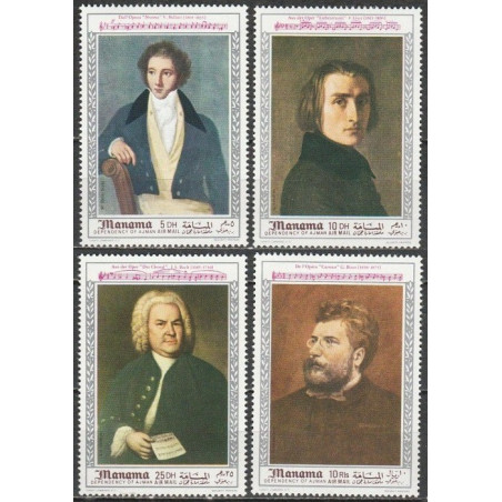 Adžmano pašto ženklai (1969). Kompozitoriai