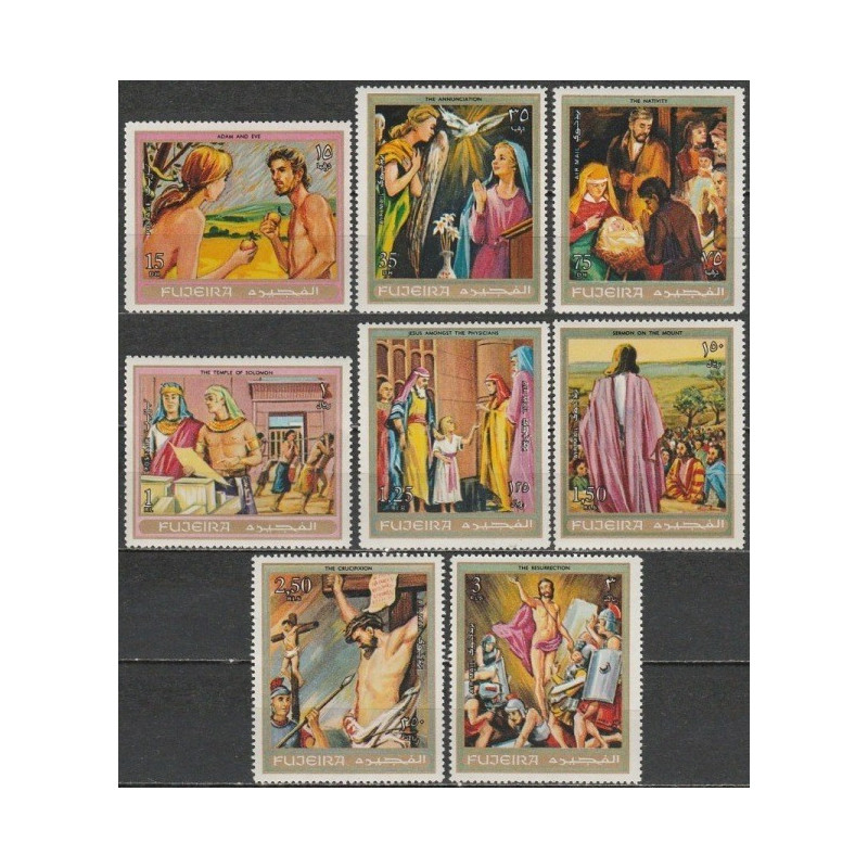 Fujeira stamps (1970) for sale. Bible stories in paintings