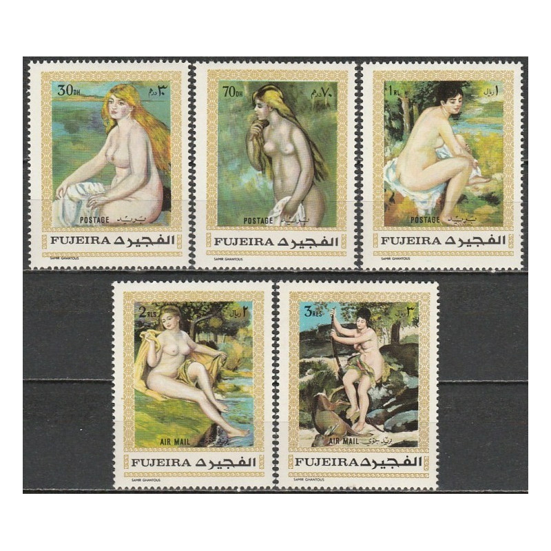Fujeira stamps (1970) for sale. Nude paintings (Auguste Renoir)