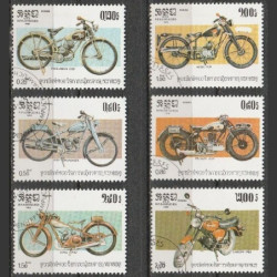 Kambodžos pašto ženklai (1985). 100 metų motociklui