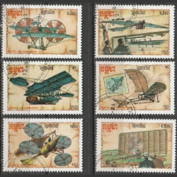 Cambodia stamps (1987) for sale. History of aviation