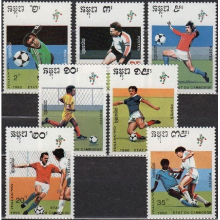 Kambodžos pašto ženklai (1990). FIFA Pasaulio taurė Italijoje