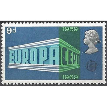 Didžiosios Britanijos pašto ženklai (1969) - Fantastiškos Europa ženklų kainos‎