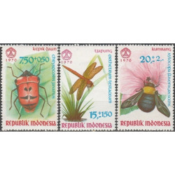 Indonesia stamps (1970) for sale. Insects