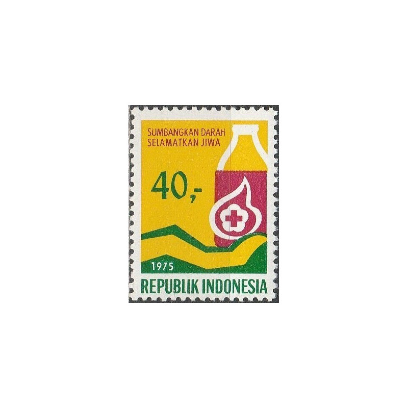 Indonesia stamps (1975) for sale. Blood donation