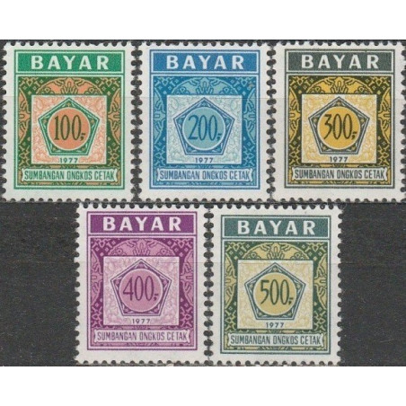 Indonezijos pašto ženklai (1977). Mokestiniai (rinkliavos) ženklai