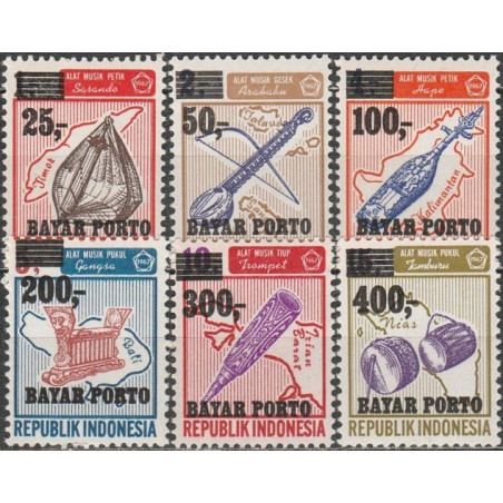 Indonezija 1978. Muzikos instrumentai (mokestiniai ženklai)