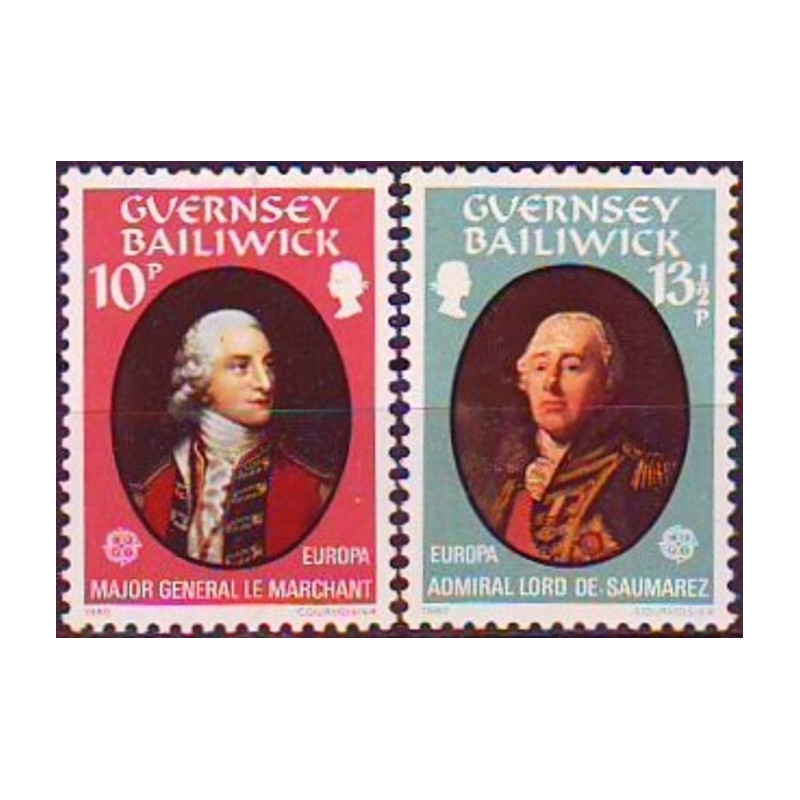 Guernsey stamps (1980) for sale. Famous People