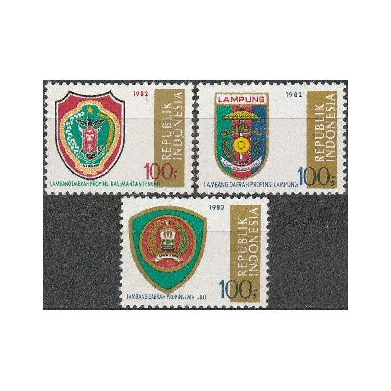 Indonezijos pašto ženklai (1982). Regionų herbai (5-as leidimas)