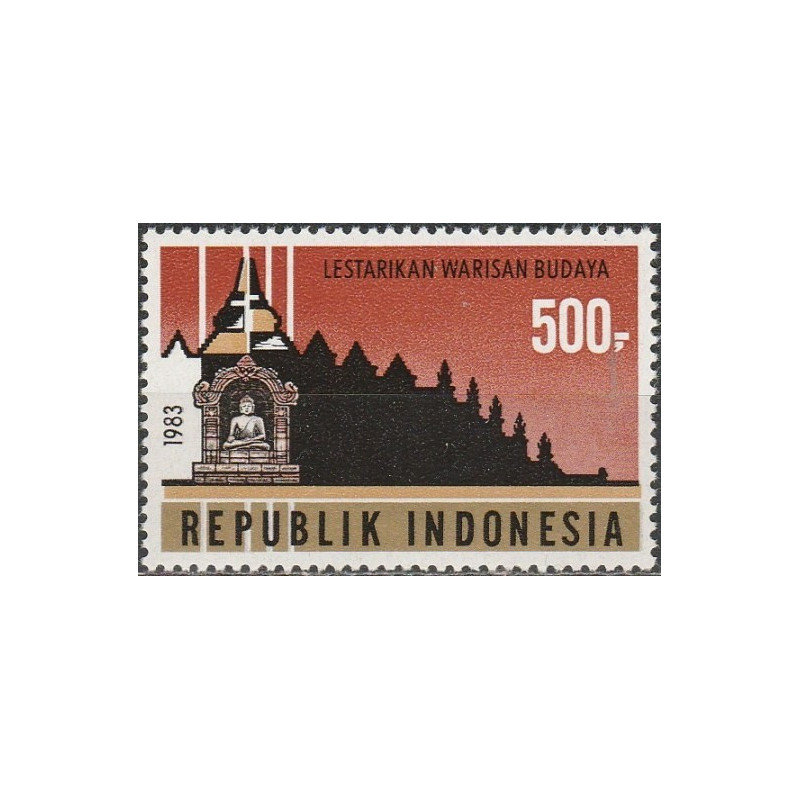 Indonezija 1983. Borobuduras (didžiausia budistų šventykla)