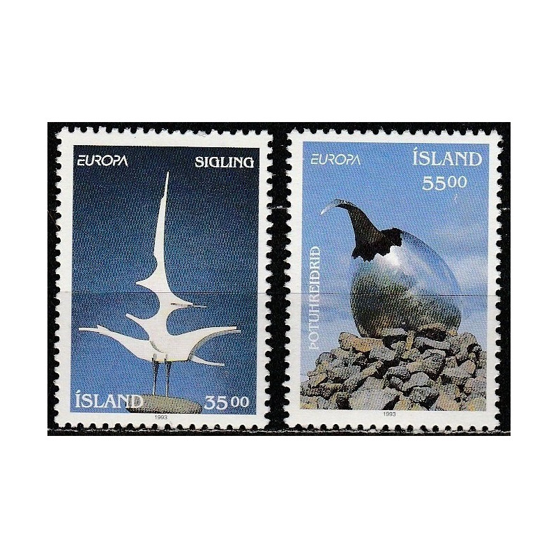 Islandijos pašto ženklai (1993). Šiuolaikinis menas: skulptūros