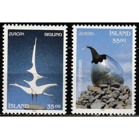 Islandijos pašto ženklai (1993). Šiuolaikinis menas: skulptūros