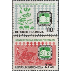 Indonezijos pašto ženklai (1983). Žemės ūkio surašymas