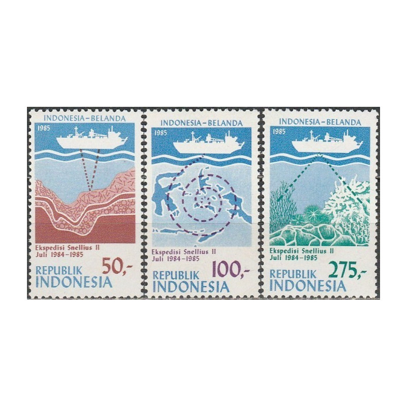 Indonesia stamps (1985) for sale. Ocean research