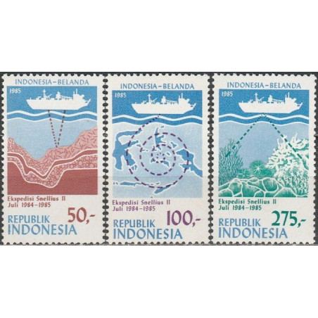 Indonesia stamps (1985) for sale. Ocean research