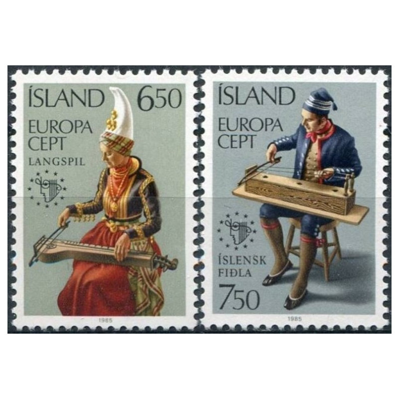 Islandijos pašto ženklai (1985). Europos muzikos metai
