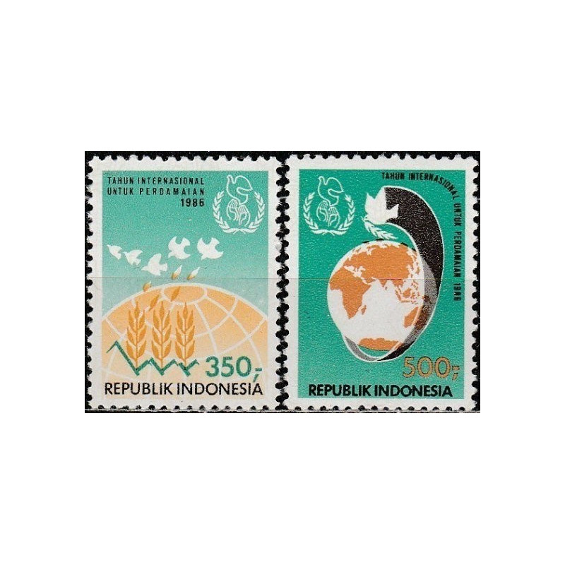 Indonesia stamps (1986) for sale. International Year of the Peace
