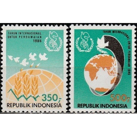 Indonesia stamps (1986) for sale. International Year of the Peace