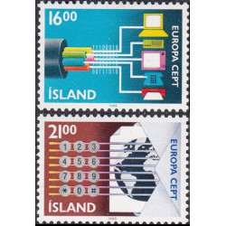 Islandijos pašto ženklai (1988). Transportas ir ryšiai