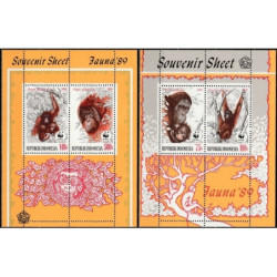Indonesia stamps (1989) for sale. Orangutans
