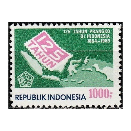 Indonezijos pašto ženklai (1989). Pašto ženklui 125 metai