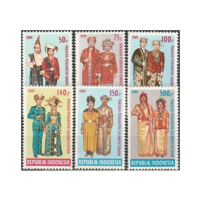 Indonezijos pašto ženklai (1989). Vestuviniai kostiumai