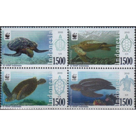 Indonesia stamps (2010) for sale. Turtles