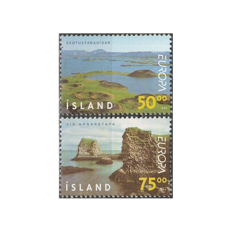 Islandijos pašto ženklai (1999). Gamtos rezervatai ir draustiniai