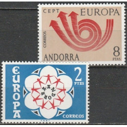 Andoros pašto ženklai (1973) - Fantastiškos Europa ženklų kainos‎