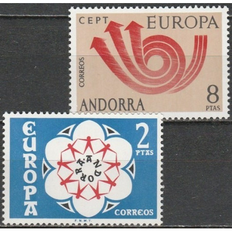 Andoros pašto ženklai (1973) - Fantastiškos Europa ženklų kainos‎