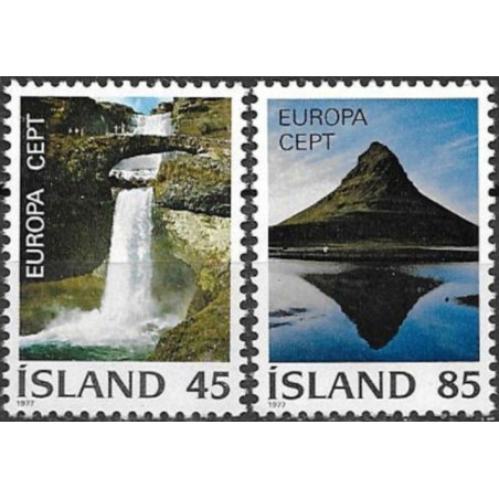 Islandijos pašto ženklai (1977). Kraštovaizdžiai