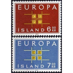 Islandijos pašto ženklai (1963) - Fantastiškos Europa ženklų kainos‎