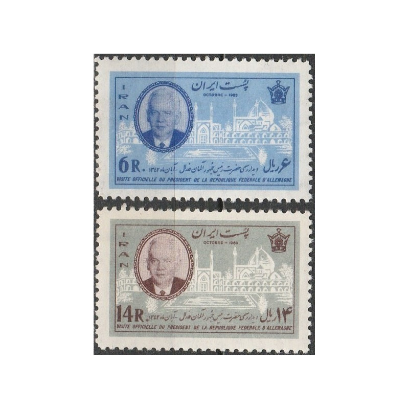 Iran stamps (1963) for sale. Visit of German President Heinrich Luebke