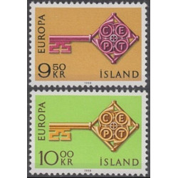 Islandijos pašto ženklai (1968) - Fantastiškos Europa ženklų kainos‎