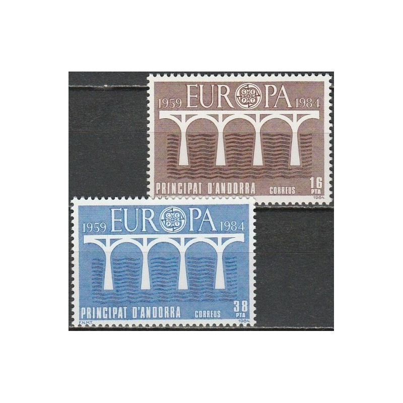 Andora (isp) 1984. CEPT - 25-eri metai, Stilizuotas tiltas