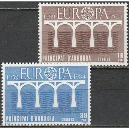 Andora (isp) 1984. CEPT - 25-eri metai, Stilizuotas tiltas
