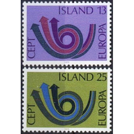 Islandijos pašto ženklai (1973) - Fantastiškos Europa ženklų kainos‎