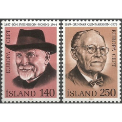 Islandijos pašto ženklai (1980). Žymūs žmonės