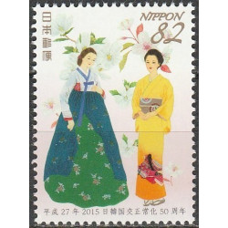 Japonijos pašto ženklai (2015). Japonijos ir Korėjos kostiumai